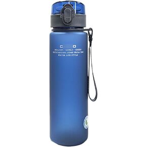 YIKANGHENG Sports Water Bottle, 19oz Blue Plastic Water Cup with Straw for Sports, Travel, and Outdoors (Blue)