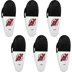 Siskiyou Sports NHL New Jersey Devils Chip Clip Magnets, 6pk White, One Size