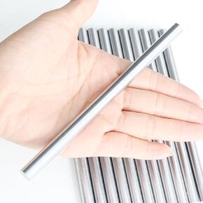 0.197'' x 6'' Chrome Plated Carbon Steel Round Rod, 12 Pcs Chrome Coated Steel Round Bar for Shaft Gear Drill Lathes Boring Machine Turning Miniature Axle, Cylindrical Pin DIY Craft Tool