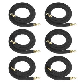 PATIKIL 6 Pack Red Velvet Stanchion Ropes, 8 Ft Crowd Control Ropes Barrier Hanging Rope with Stainless Steel Silver Plated Hooks for Carpet Events Movie Theaters Opening Activities
