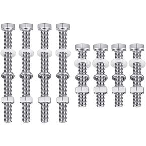 Tandefio 16 Pcs 304 Stainless Steel U Channel Sign Post Attachment Kit Sign Mounting Hardware Road Sign Hardware 2-3/4" and 1-1/2" Sign Post Mounting Bolts and Nuts for U Channel Post Accessories