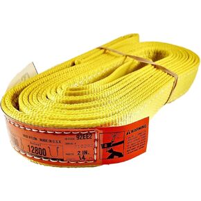 DD Sling. Multiple Sizes in Listing! (Made in USA) 2"x14', 2 Ply, Nylon Lifting Slings, Eye & Eye, 5.100 Choker, 12.800 Basket Load Capacity (USA Made Nylon Webbing) (2"x14')