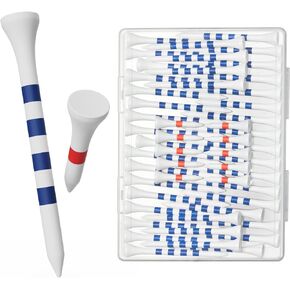Golf Tees, Wooden Golf Tees(3 1/4"- 2 3/4" - 1 1/2" Inch), Wood Golf Tees with Mark, 50/100 Pcs Bamboo Golf Tees, Friendly Biodegradable Material Reduce Friction Side Spin More Stable