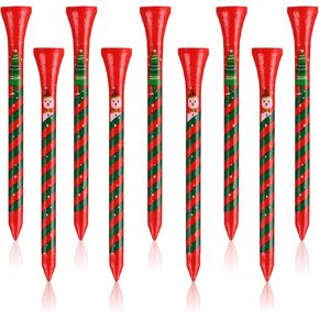 Golf Tees Wood 3 1/4 Inch Unbreakable Pack of 60 Long Christmas Golf Tees Reduce Side Spin and Friction
