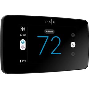 Sensi Touch 2 Smart Thermostat with Touchscreen Color Display, 100 Years of Expertise, Programmable, Wi-Fi, Data Privacy, Easy DIY, Works with Alexa, Energy Star Certified, ST76W, C-Wire Required