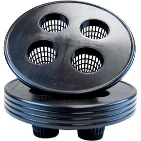 Viagrow V6ML-12 Net Pot, 6 in. 12-Pack, for 5 and 3.5 Gallon Bucket Net Pot Lids, Hydroponic Bucket Lids, DWC Basket Lids