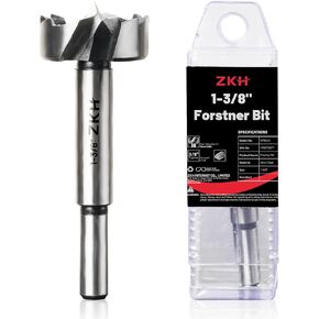 ZKH 1-1/8 بوصة مثقاب فورستنر، لقمة فورستنر مائلة من الكربيد مع نقطة مركزية للحصول على ثقوب ناعمة ومسطحة وخالية من الاختباء، مثالية للخشب الصلب والخشب الناعم والخشب الرقائقي المكسو والبلاستيك in Kuwait