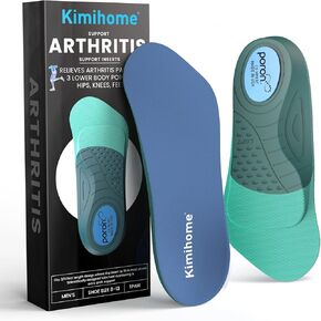 Plantar Fasciitis Insoles Heel Pain Relief Orthotics 3/4 Length Arthritis Support Inserts Relieve Arthritis Pain,General Heel Aggravation for Work Boots Women's 6-10, 1 Pair
