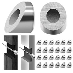 24 pcs 5/16" Angle Washers for Cable Railing Stair End, 30 Degree Angled Beveled Edge Washer 5/16 inch Stainless Steel, Cable Railing Hardware Silver