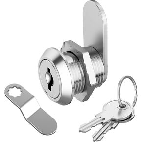 3 Pack Cabinet Cam Locks Keyed Alike, 5/8" Cabinet Lock with Keys, Rv Locks for Storage Door Secure Files Drawers Mailbox RV Door Tool Box, Zinc Alloy