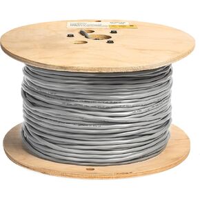 EWCS Equal to Belden 8760 18AWG Stranded Tinned 100% Copper 1 Pair Shielded Overall Gray PVC Jacket 300 Volts (UL Listed)- 500 Feet