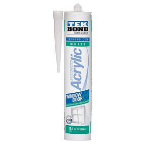 Tekbond Caulk, White Siliconized Acrylic Caulk Sealant for Doors and Windows, Waterproof Sealant, 10.1oz (Pack of 1)