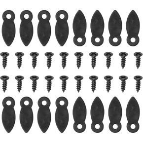 HARFINGTON 100Pcs Picture Frame Backing Hardware Clips with 100Pcs Screws Photo Frame Turn Button Fastener Picture Frame Backing Clip for Craft Hanging Pictures Drawing, Black