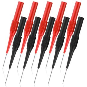 cobee 10 Pcs 0.7mm Test Probe Pins, Wire Piercing Probe Insulation Back Probes Non-Destructive Pin, Wire Piercing Probe Pin Multimeter Probes for Banana Socket Plug Car Tester