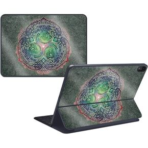 MightySkins Glossy Glitter Skin for Apple iPad Pro Smart Keyboard 11" (2018) - Celtic Dragon | Protective, Durable High-Gloss Glitter Finish | Easy to Apply and Change Style | Made in The USA