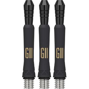TARGET Darts Phil Taylor Gen 11 Power 9-Five Shafts, Raw Power Titanium Dart Shafts Pack of 3 | Phil Taylor G11 Black Shaft Set, Professional Dart Accessories – Short/Intermediate/Medium Length