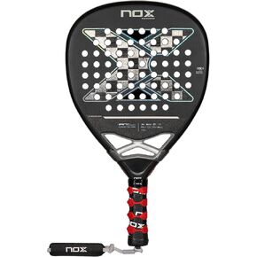 Padel Racket at Luxury Attack 18K Alum by Agustín Tapia 2024 | Diamond Shaped Pala de Padel for Maximum Power | EOS Flap & NOX Custom Grip | Advanced Carbon 18K Pala Padel w/Smartstrap Technology