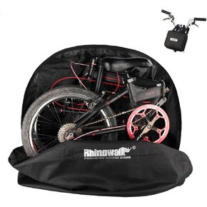 HUNTVP 20 inch Folding Bike Bag Bike Travel Bag Bicycle Carrying Transport Bag Bike Storage Travel Case Foldable Carry Bicycle Protective Bag for Airplane Subway Car