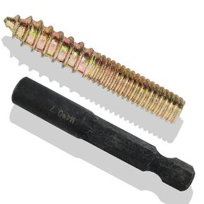 M4 Hanger Bolt Driver,20pcs M4X25mm Hanger Bolts Assortment Kit with M4x0.7mm Driver,Double Headed Bolts Self-Tapping Screws,Grade 4.8,Iron, Color Zinc Plated Finish