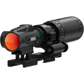 Feyachi V90 2 MOA Red Dot Sights with M37 5X Magnifier Combo Set 1 x 25mm Red Dot and Magnifier Combo Built-in Flip Mount Absolute Co-Witness