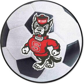 FANMATS 35787 NC State Wolfpack Soccer Ball Rug - 27in. Diameter