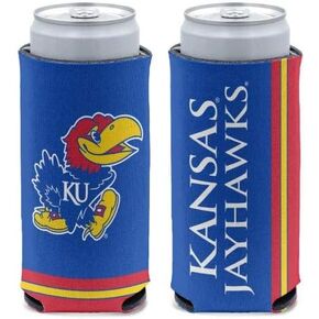 WinCraft NCAA Kansas Jayhawks Slim Can Cooler, Team Colors, One Size