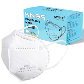Blue KN95 Face Masks 100 Pack Breathable Disposable Face Masks