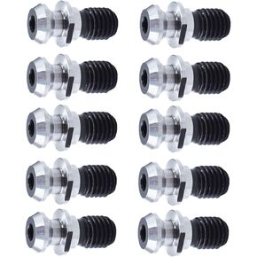 10 Pcs CAT40 45 Degree Pull Stud Retention Knob, 0.74 Inch CAT40 Retention Knob Socket, Replacement for Mazak Fadal HURCO Okuma