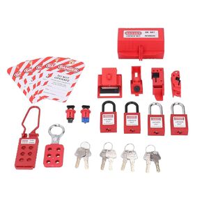 Lock Out Tag Out Kits Electrical, Lockout Tagout Kit, Hasps Plug Lockout Loto Safety Locks Hanging Tags Keys and Storage Bag