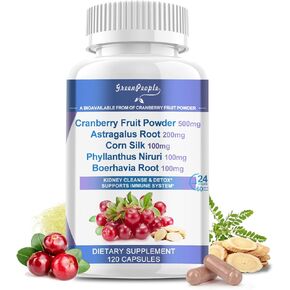 120 كبسولة لإزالة السموم من الكلى وإصلاحها للرجال والنساء، مكمل عشبي لدعم الكلى 15 في 1 مع التوت البري استراغالوس وأوفا أورسي، ودعم صحة الكلى والمسالك البولية والمثانة* in Kuwait