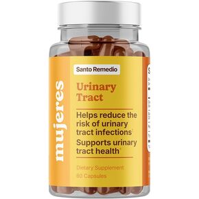 Santo Remedio Urinary Tract, Dietary Supplement, Helps Reduce Urinary Tract Infections, Unique Formula with Cranberries, Probiotics, and Enzymes, Clinically Proven Ingredients, Non-GMO, 30 Servings