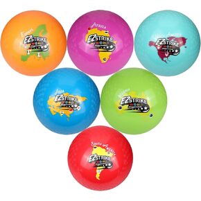 8.5'' Playground Ball Set, Posh Rubber Dodgeballs for Kids and Adults, Handball Kick Ball for Outdoor and Indoor Games, Rubber Balls Includes Pump