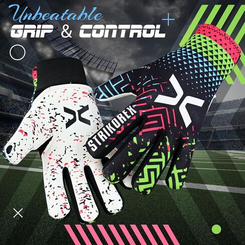 Soccer Goalkeeper Gloves for Kids Youth Football Goalie Gloves with Strong Grips of 4mm Latex Palm in Saudi Arabia