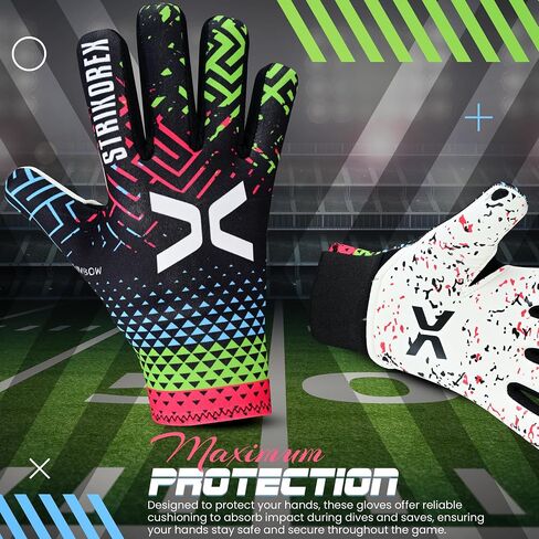 Soccer Goalkeeper Gloves for Kids Youth Football Goalie Gloves with Strong Grips of 4mm Latex Palm in Saudi Arabia