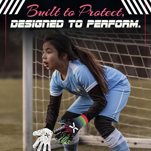 Soccer Goalkeeper Gloves for Kids Youth Football Goalie Gloves with Strong Grips of 4mm Latex Palm in Saudi Arabia