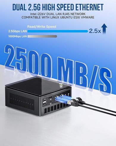 GMKtec Gaming Mini PC, AMD Ryzen 7 8845HS, Windows 11 Pro, 64GB DDR5 RAM (32GBx2), 1TB PCIe 4.0 SSD, Dual 2.5Gbps LAN, USB4.0, HDMI, DisplayPort,USB-C,WiFi 6E,Bluetooth5.2,High-Performance Computer K8 in Saudi Arabia