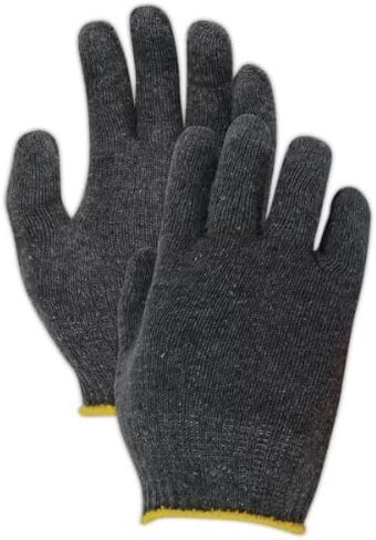 MAGID G14180KW Grayt Lightweight Cotton/Polyester High-Density Glove with Knit Wrist Cuff, Work, 8-1/2" Length, Small, Gray (Case of 12) in Kuwait