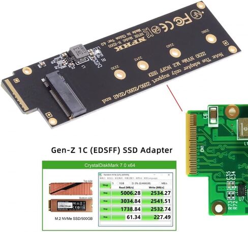 محول CY PCI-E 4.0 4X محول المضيف إلى NVMe Ruler 1U GEN-Z EDSFF 9.5 مم 15 مم 25 مم سمك SSD قصير E1.S مع بالوعة الحرارة PM9A3 PM9D3 P5801X محول الناقل in Saudi Arabia