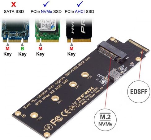 محول CY PCI-E 4.0 4X محول المضيف إلى NVMe Ruler 1U GEN-Z EDSFF 9.5 مم 15 مم 25 مم سمك SSD قصير E1.S مع بالوعة الحرارة PM9A3 PM9D3 P5801X محول الناقل in Saudi Arabia