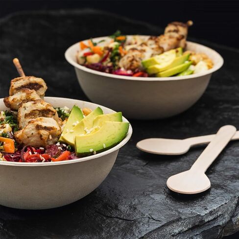 100% Compostable Disposable Paper Bowls [60-Pack] - (PFAS-Free) - (BPI Certified) - [17.59 oz] Heavy Duty, Eco-Friendly, Biodegradable Bagasse Hot Soup Bowls. Natural Brown 17.59oz Bowl Plates in Saudi Arabia