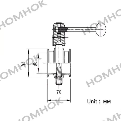 2.5 Inch Butterfly Valve Sanitary,Tri Clamp Sanitary Butterfly Valve with Pull Handle Stainless Steel 304 for Home Brew,Brewing (2.5" Tri-Clamp Butterfly Valve) in Saudi Arabia