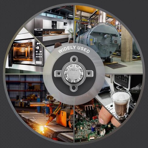UL KSD301 125V 16A Thermal Switch,Circiut Off at 110°C/230°F and On at 90°C/194°F Thermostat Switch,Normally Closed N.C Auto Reset Snap Disc Bimetal Thermostat,2 pcs in Kuwait