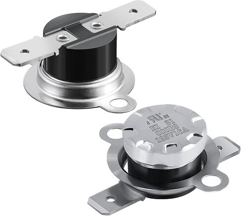 UL KSD301 125V 16A Thermal Switch,Circiut Off at 110°C/230°F and On at 90°C/194°F Thermostat Switch,Normally Closed N.C Auto Reset Snap Disc Bimetal Thermostat,2 pcs in Kuwait