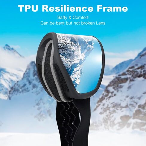 نظارات التزلج على الجليد/التزلج من FMY للبالغين، نظارات تزلج مضادة للضباب والأشعة فوق البنفسجية للرجال والنساء والشباب in Kuwait