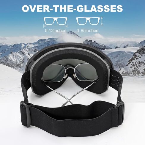 نظارات التزلج على الجليد/التزلج من FMY للبالغين، نظارات تزلج مضادة للضباب والأشعة فوق البنفسجية للرجال والنساء والشباب in Kuwait