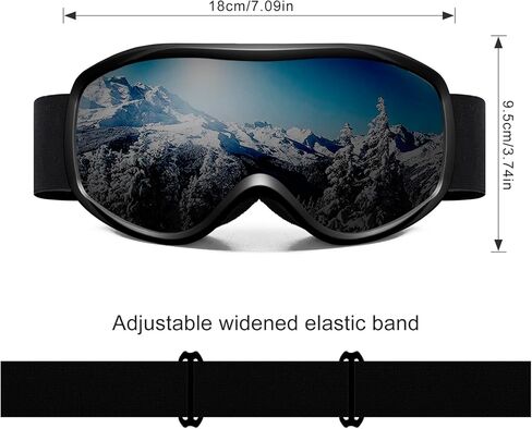 نظارات التزلج على الجليد/التزلج من FMY للبالغين، نظارات تزلج مضادة للضباب والأشعة فوق البنفسجية للرجال والنساء والشباب in Kuwait