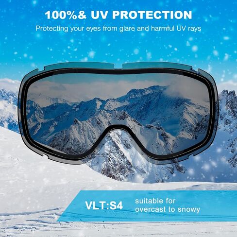 نظارات التزلج على الجليد/التزلج من FMY للبالغين، نظارات تزلج مضادة للضباب والأشعة فوق البنفسجية للرجال والنساء والشباب in Kuwait