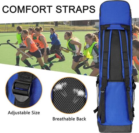 Goloni 4 Sticks Field Hockey Bag with Shoulder Straps,Field Hockey Stick Backpack with Shoe Compartment in Saudi Arabia
