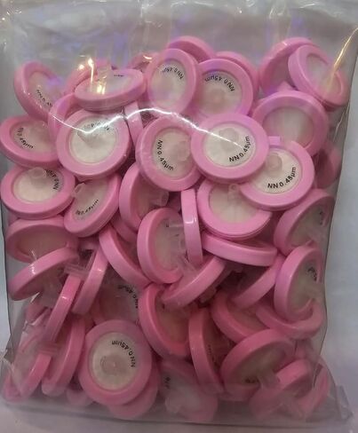مرشحات حقنة بغشاء نايلون حزمة من 100 (حجم المسام -0.45um، DIA-25MM) in Kuwait
