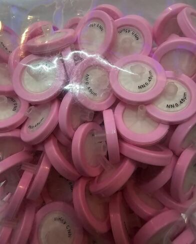 مرشحات حقنة بغشاء نايلون حزمة من 100 (حجم المسام -0.45um، DIA-25MM) in Kuwait